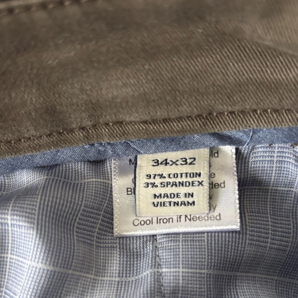 Joseph Abboud Olive Green Men's Chino Pants, size 34x32 - Picture 4 of 5